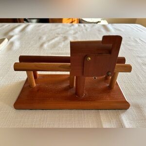 Vintage, Handcrafted Wooden mail and stamp holder